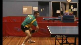 Table Tennis Backhand Topspin Against Backspin [upl. by Nnateragram]