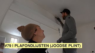 PLAFONDLIJSTEN JOODSE PLINT MAKEN  Daar komt de keuken  KLUSVROUW 79 [upl. by Annoda348]