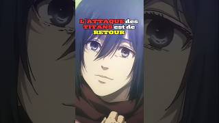 LATTAQUE des TITANS est de RETOUR shingekinokyojin snk manga shorts [upl. by Peria]