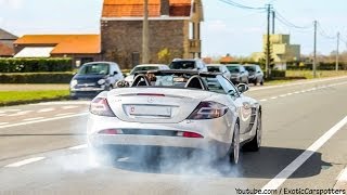 Mercedes SLR McLaren Roadster makes a HUGE Burnout [upl. by Eybba651]