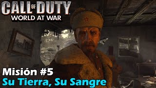 Call of Duty World at War  Misión 5  Su Tierra Su Sangre 1080p  Xbox One [upl. by Adnorehs]