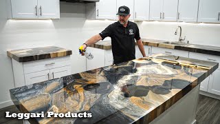 Use Epoxy To Coat Existing Countertops To Make Them Look Like Real Stone  Step By Step Explained [upl. by Doroteya]