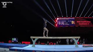 Amelie MORGAN GBR  2021 Artistic Europeans  Qualification beam [upl. by Arerrac]