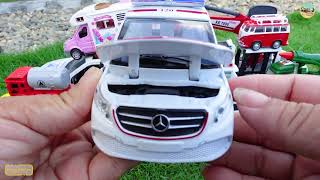 Big fire truck has many mini fire trucks review of super cars [upl. by Aliuqa971]