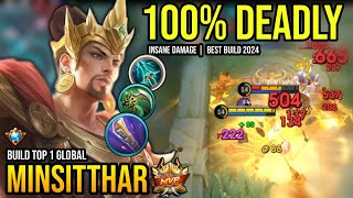 MINSITTHAR BEST BUILD 2024  BUILD TOP GLOBAL MINSITTHAR GAMEPLAY  MOBILE LEGENDS✓ [upl. by Esbenshade817]