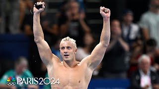 Martinenghi beats Fink Peaty in insane finish to 100m breaststroke  Paris Olympics  NBC Sports [upl. by Oniotna165]