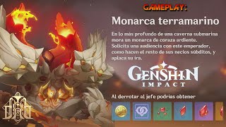 Emperador Piroacorazado  Agitador de Montañas Gameplay Genshin Impact Providencia imperial [upl. by Euqinwahs]