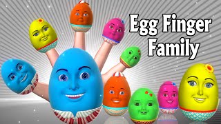 Finger Family Nursery Rhymes  Egg Finger Family song  3D Finger Family Rhymes amp Kids songs [upl. by Nauqan20]