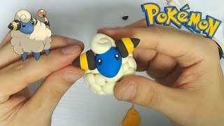 How to make Mareep Pokemon in Clay [upl. by Lucho]