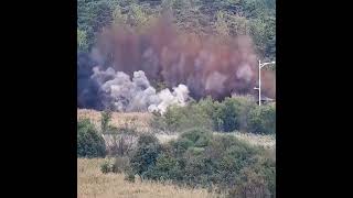 North Korea blows up parts of interKorean roads South Korea fires warning shots [upl. by Elletse267]