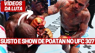 VIDEO LUTA ALEX POATAN LEVA SUSTO MAS VENCE KHALIL ROUNTREE POR NOCAUTE NO UFC 307 [upl. by Moyers]