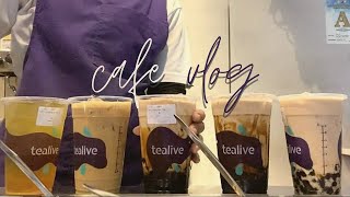 cafe vlog tealive 4  5 drinks at once 🇲🇾 [upl. by Esilenna745]