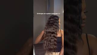 Crimps Hair Tutorial 🥰💕hairstyle quickweave crimps [upl. by Delsman]