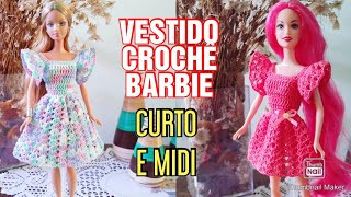 Vestido de crochê para boneca Barbie  Aprenda vários vestidos na mesma aula  VESTIDO SUCESSO [upl. by Nabroc477]