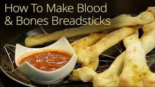 Halloween Blood and Bones BreadsticksHalloween Snack [upl. by Roby]