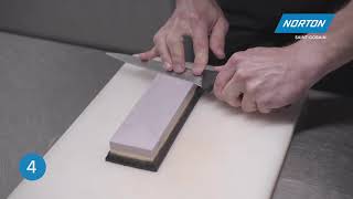 How to use the Norton 2401000 grit whetstone to sharpen and redress blades [upl. by Ibob494]