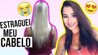 Como o loiro DESTRUIU O MEU CABELO  De loira a morena com fotos [upl. by Ecyarg734]