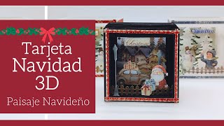 TARJETA NAVIDAD 3D PAISAJE NAVIDEÑO  TUTORIAL  LLUNA NOVA SCRAP [upl. by Melosa]