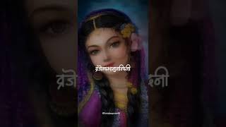 Shri Radha stotram lyrics video lyricvideo reels song [upl. by Ahsit]