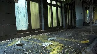 No Comment Eggs thrown at Euro Lithium Balkan headquarters in Serbia [upl. by Huttan]