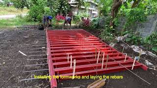 Perimeter fencing using precast concrete post cyclone wire and barbed wire [upl. by Nanice]