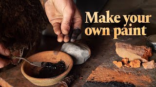 How to make your own Paint from Old Bricks and Charcoal  Demonstration by Alastair Blain [upl. by Ocirnor806]