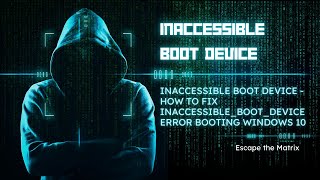 inaccessible boot device  how to fix inaccessiblebootdevice error booting windows 10 [upl. by Baggett]