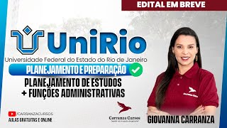 UniRio  Planejamento de Estudos  Funções Administrativas  Prof Giovanna Carranza [upl. by Barron]