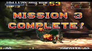 NDS metal slug 7 HARD no death ALL clear marco [upl. by Ortensia]