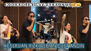 KESERUAN ANDIN DUET PERTAMA BERSAMA RIZKI PEBIAN GOKIL🥰👏 [upl. by Crescint]