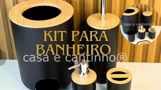 kit de Banheiro com tampas em madeiraUnboxing e Análise [upl. by Saidnac]