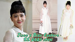 Jisoo at Dior Couture Spring Summer 2023 in Paris  JisooxDior [upl. by Tisman]