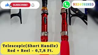 Telescopic Fishing Rod  For Beginners  Fishing Reel  Fishing Rod Market Mumbai [upl. by Vladi595]