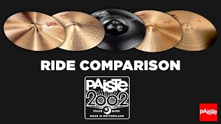 PAISTE CYMBALS  Comparison 2002 Rides [upl. by Gillan]