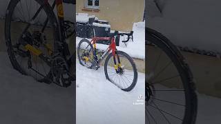 Sous la neige  cycliste normandie cycling snow hiver ciclista amateur ffc [upl. by Gunzburg]