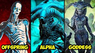 All 31 Xenomorphs in The Entire Alien Story Explained Offspring Queen Goddess [upl. by Mairym]