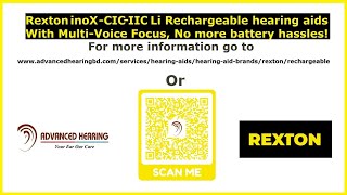 Rexton inoXCICIIC Li Rechargeable hearing aids with MultiVoice Focus No more battery hassles [upl. by Orelee]