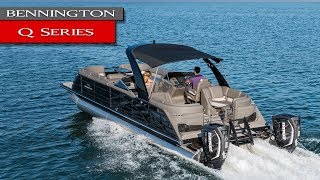 New Bennington Q amp QX Pontoon Boats Q25 Q30 QX27 amp QX25  2018 Review [upl. by Galan]