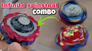 infinite spin steal beyblade combo  best spinsteal beyblade ever [upl. by Willner]