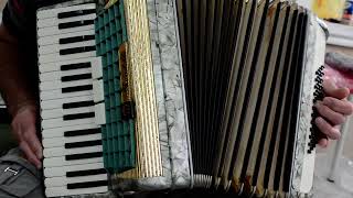 Vintage Italian Top Quality Accordion Scandalli 48 bass  bass side [upl. by Tormoria745]