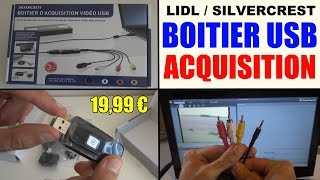 boitier acquisition video lidl silvercrest usb 20 svg 20 a2 [upl. by Doykos]