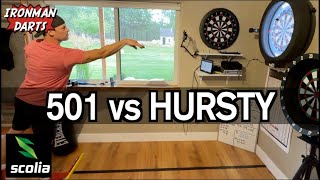 501 vs Hursty on Ironman Darts on Scolia Home System [upl. by Nedaj]