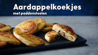 Gevulde aardappelpannenkoekjes met paddenstoelen  Leuk amp snel  Allerhande [upl. by Filberto]