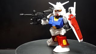 Gundam RX782 MJ amp Perfect EX by Bandai Mobility Joint 1 mini model kit [upl. by Nyrehtac]