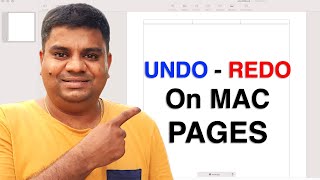 How to Undo Redo on Pages on MAC Keyboard [upl. by Margi]