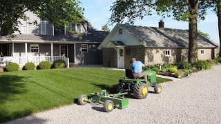 Getting Things Ready For Special Visitors  Grading Driveway with Pull Type Grader Box [upl. by Eolcin]