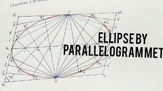 Ellipse By Parallelogram MethodEngineering Drawing [upl. by Reld]