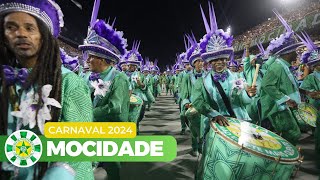 Mocidade 2024  Super Esquenta da Bateria Não Existe Mais Quente [upl. by Godliman]