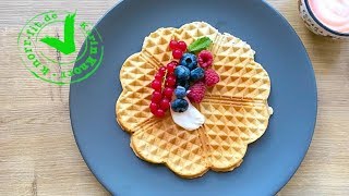 GLUTENFREIE BUCHWEIZENWAFFELN I Waffeln ohne Zucker I Karin Knorr Ernährungstraining [upl. by Sine396]