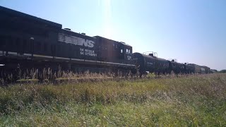 3 UP amp NS Locomotives northbound train on the Spine Line [upl. by Artair]